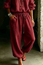 Full Size Off-shoulder Top Pants Set Plus (6)