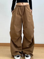 Wide Leg Casual Drawstring Pants (3)