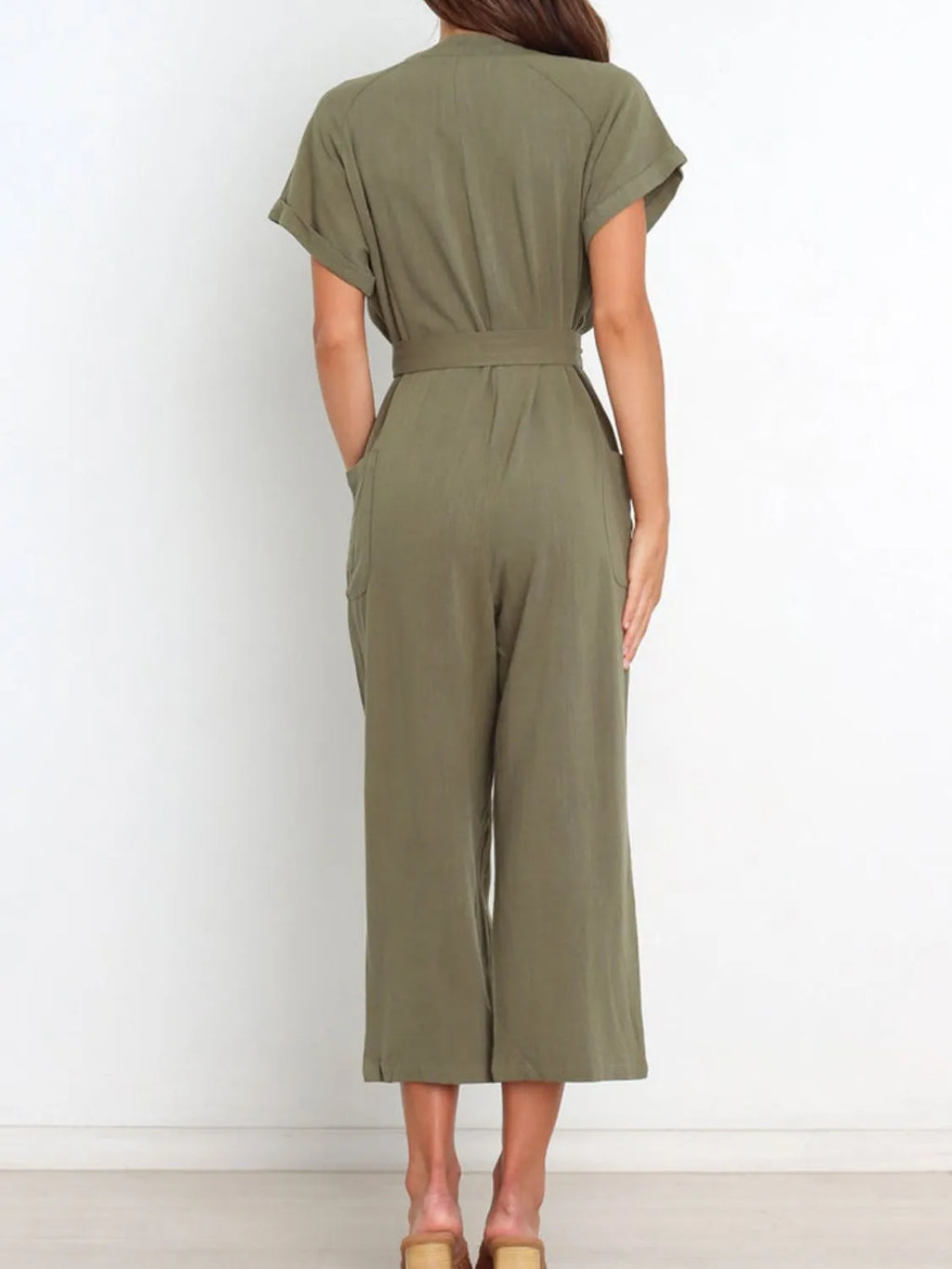 Notched Short Sleeve Tie Waist Jumpsuit (3)