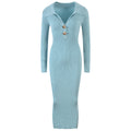 French Lapel Metal Buckle Long Sleeve Long Sheath Skirt variant CJLY187055201AZ|CJLY187055202BY|CJLY187055203CX