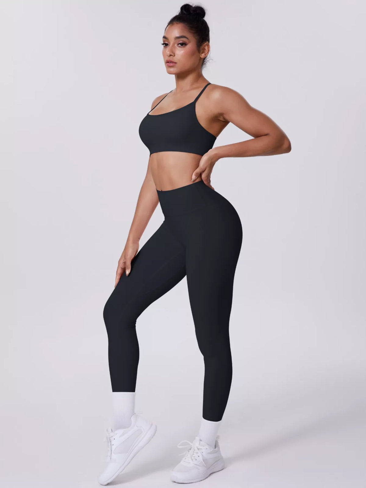 Criss-cross Back Cami Leggings Active Set (7)