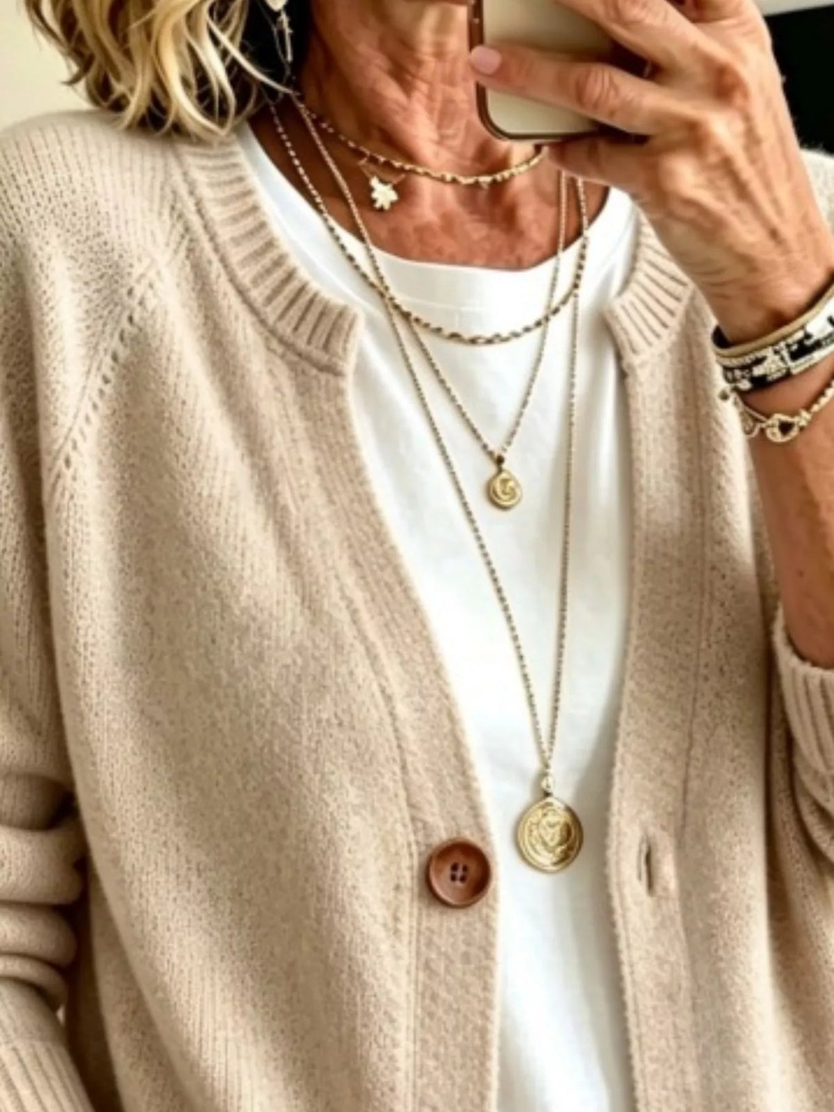 Full Size Button Up Raglan Sleeve Cardigan Plus (5)