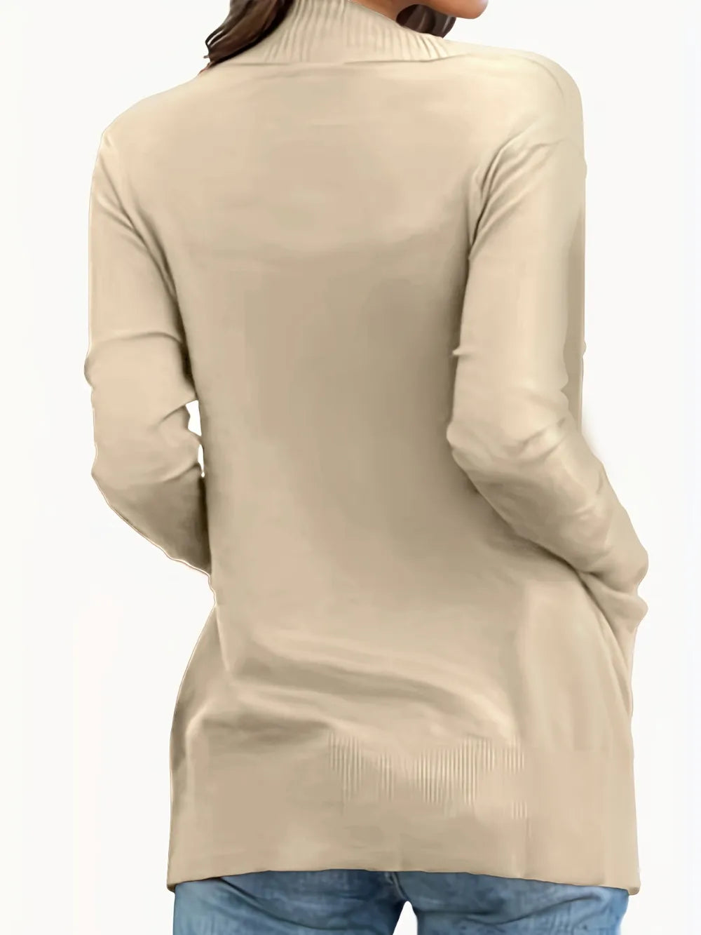 Open Front Long Sleeve Sweater Cardigan (5)