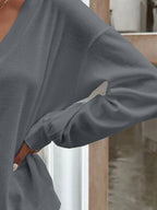 V-neck Dropped Shoulder Blouse (13)