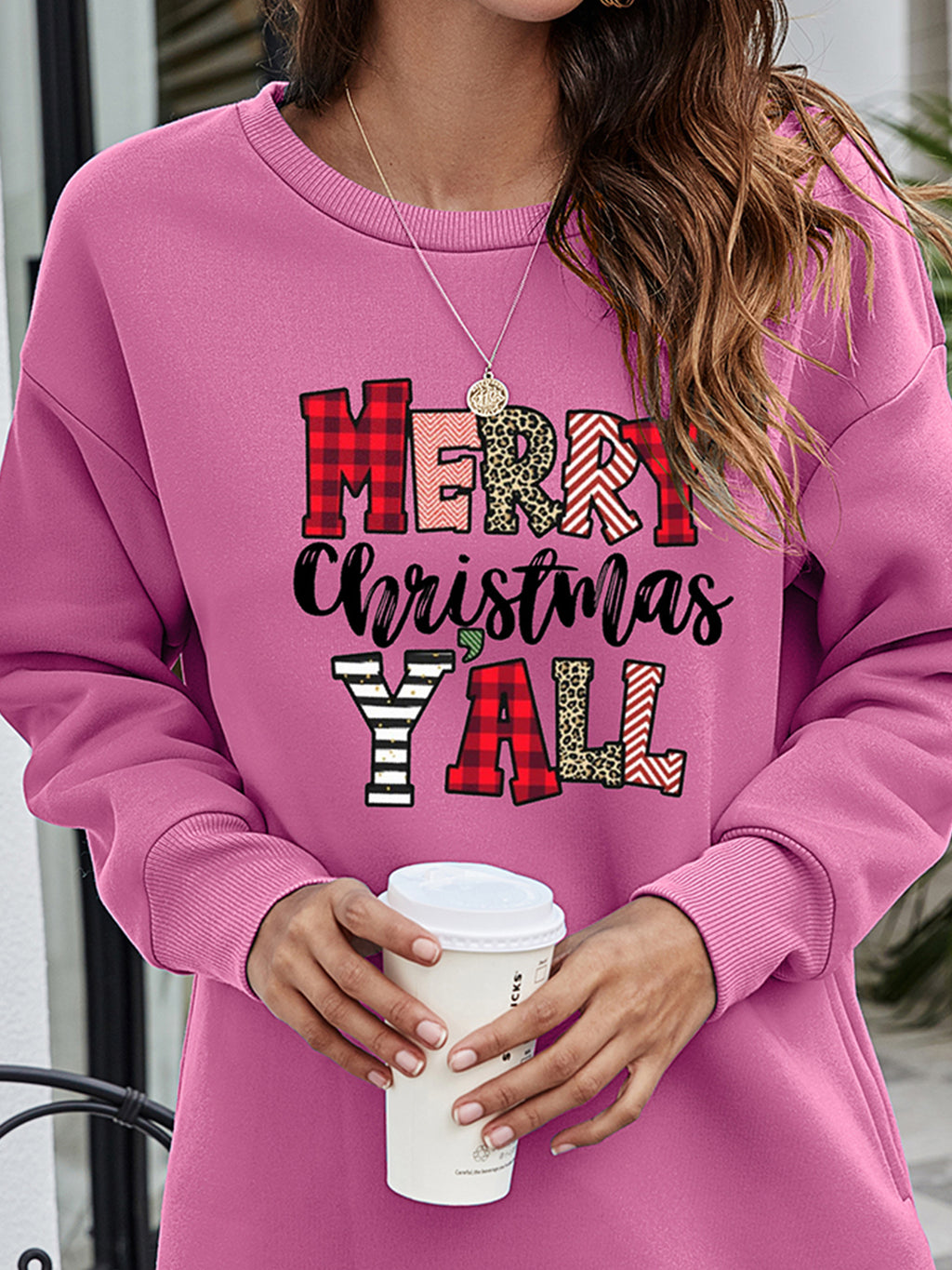 Merry Y'all Graphic Sweatshirt (3)