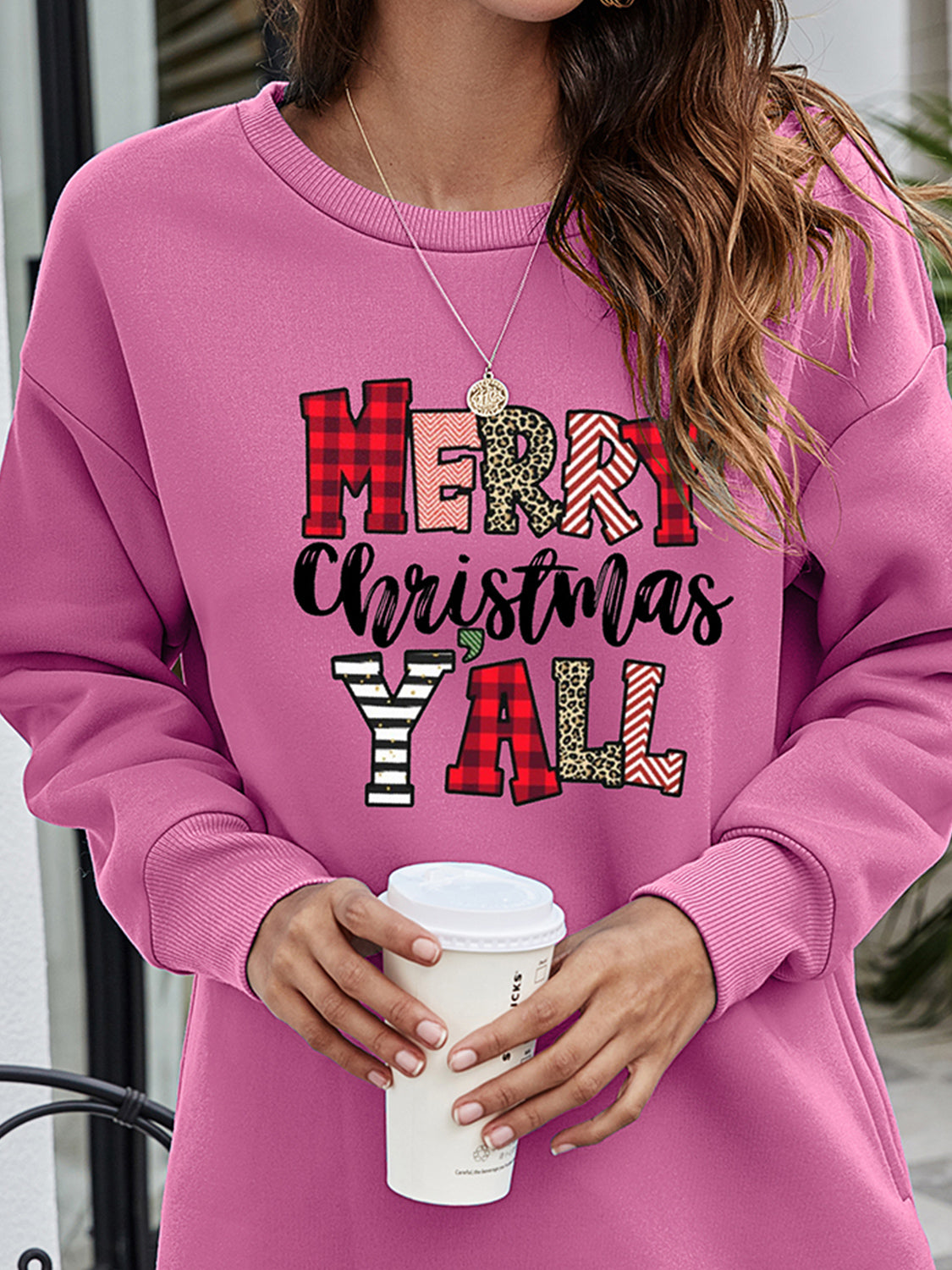 Merry Y'all Graphic Sweatshirt (3)