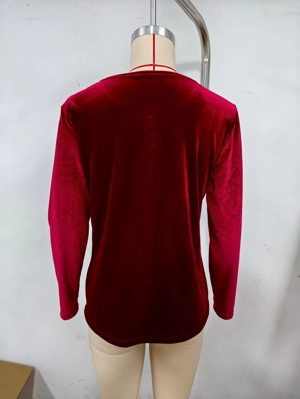 Velvet Long Sleeve Ruched Top (12)