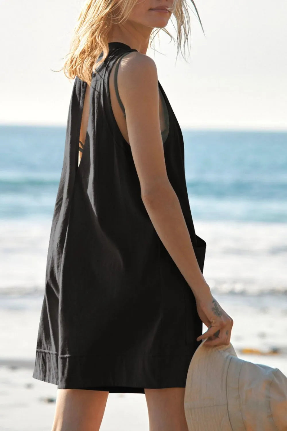 Round Neck Sleeveless Romper Pockets (18)