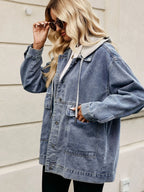 Oversized Button Up Denim Jacket Hood (12)
