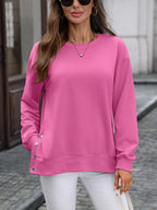 Side Snap Round Neck Sweatshirt (8)