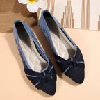 Contrast Point Toe Flats Slip-ons (3)