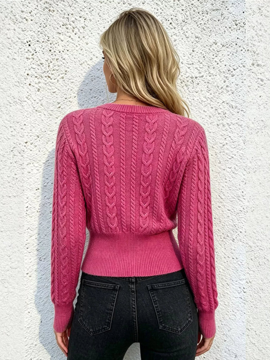Cable Knit Zipper Detail Sweater (4)