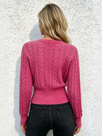 Cable Knit Zipper Detail Sweater (4)