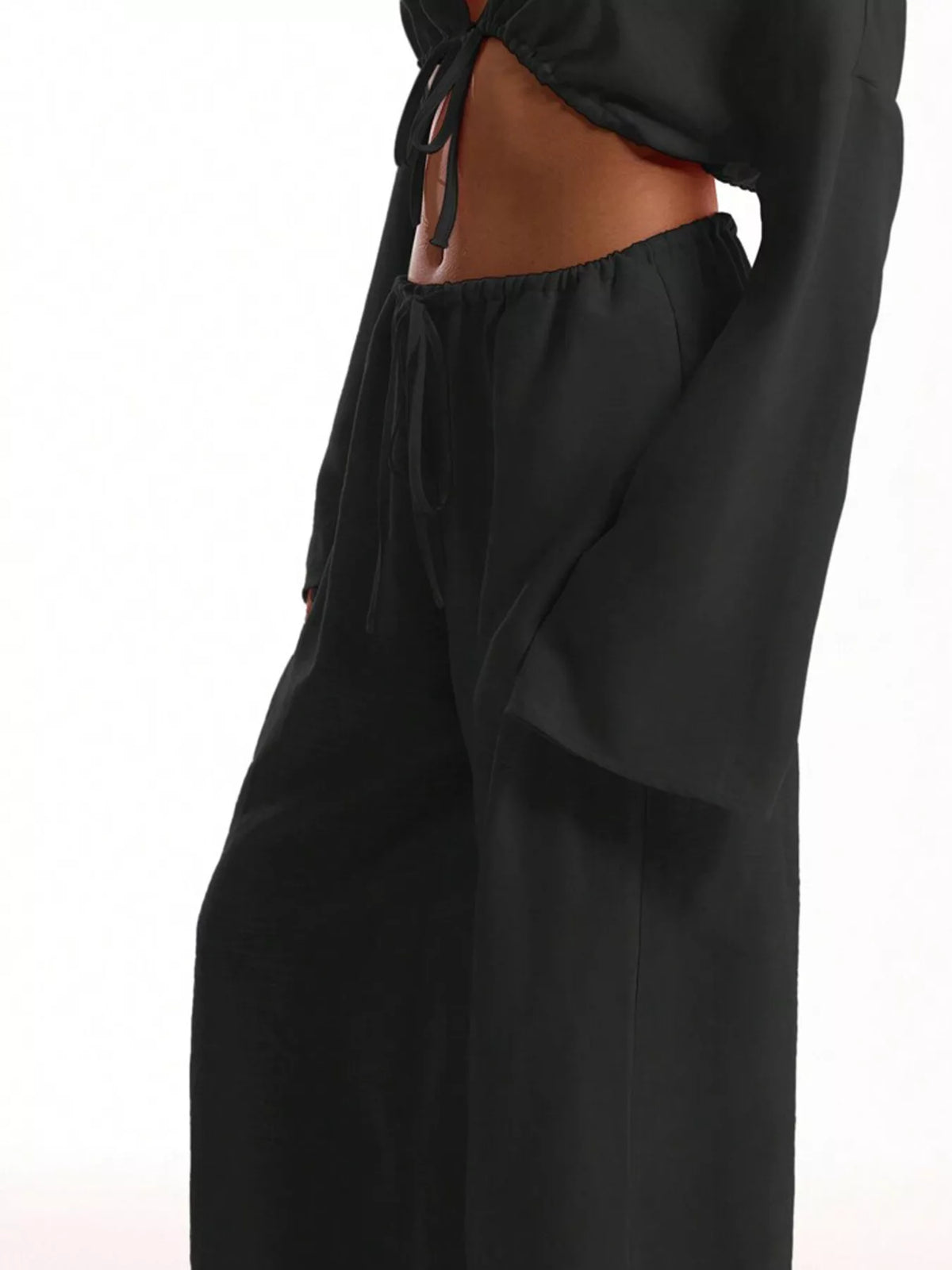 Drawstring Wide Leg Pants (6)