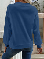 V-neck Dropped Shoulder Blouse (6)
