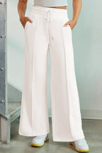 Drawstring Wide Leg Pants Pockets (2)