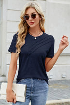 Round Neck Short Sleeve T-shirt (11)