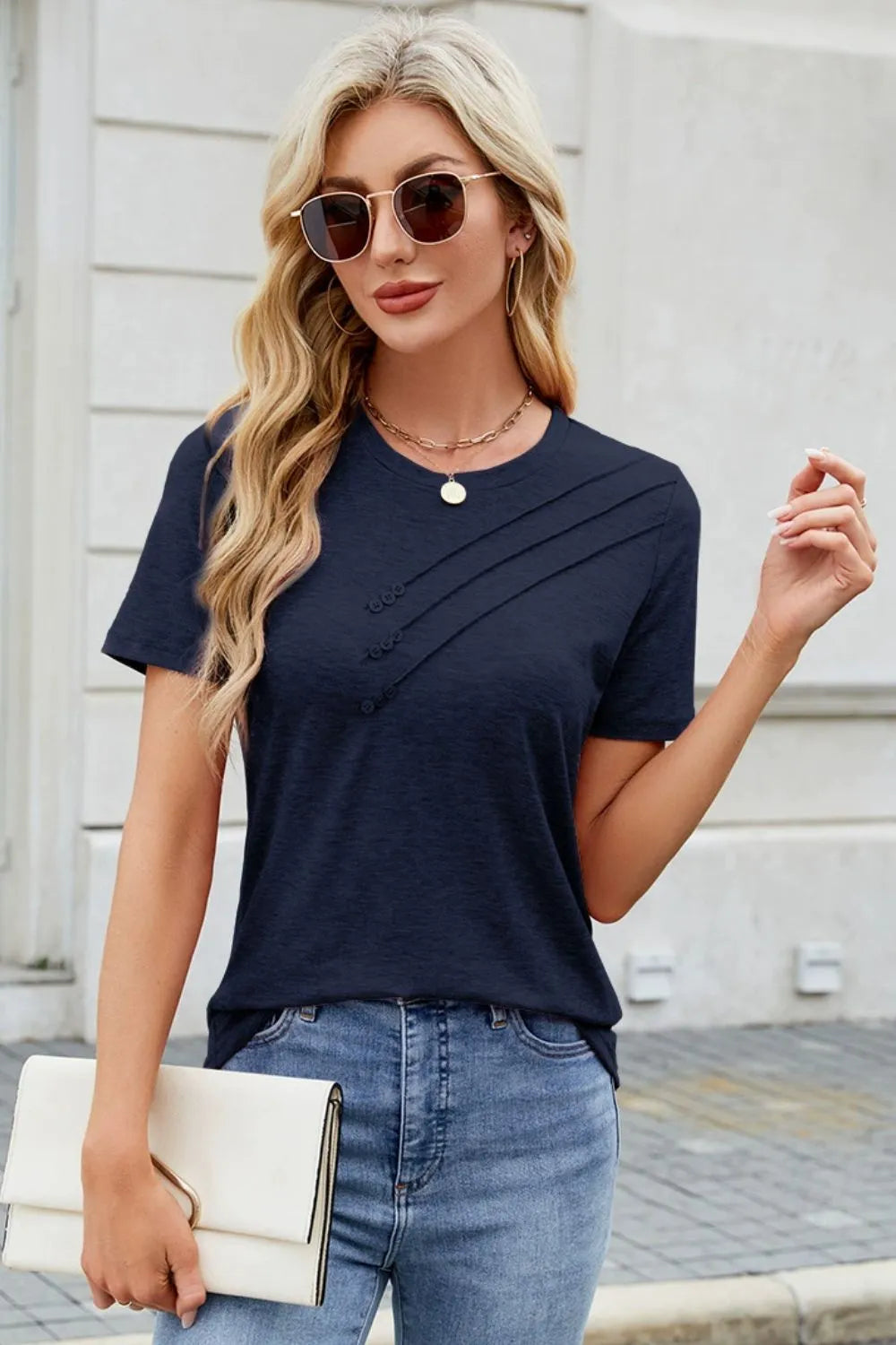Round Neck Short Sleeve T-shirt (11)