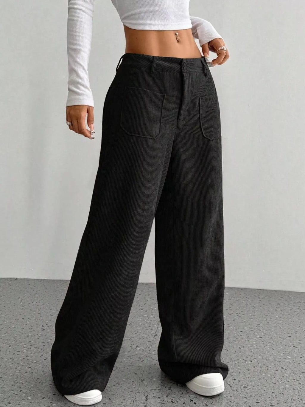 Wide Leg Corduroy Pants (9)