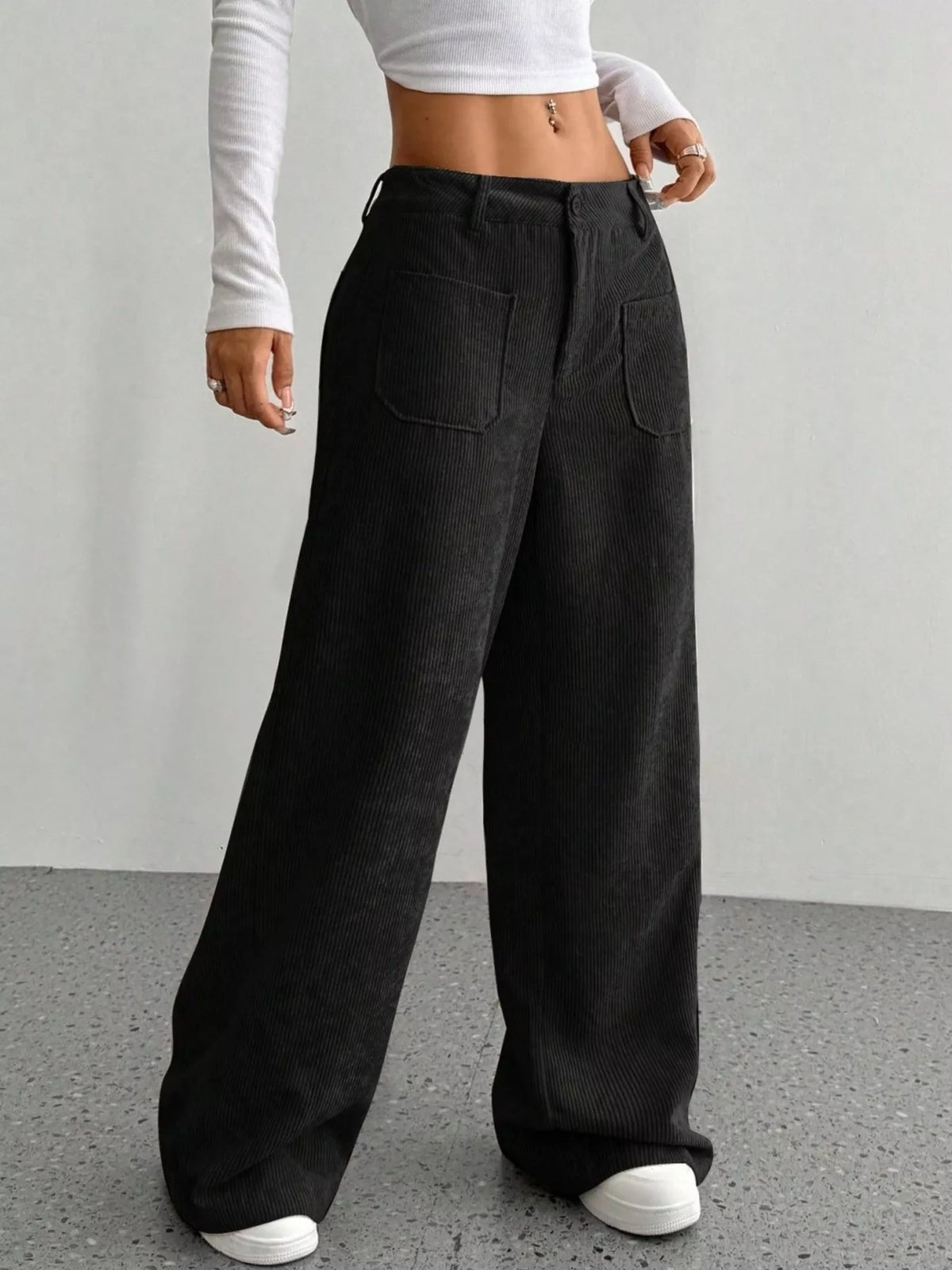 Wide Leg Corduroy Pants (9)
