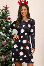 Full Size Christmas Long Sleeve Dress (3)