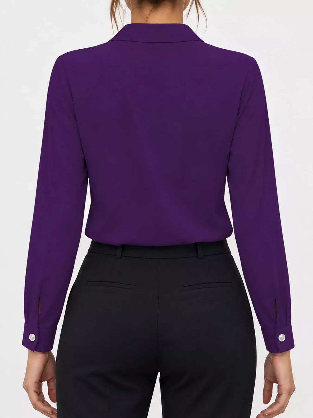 Long Sleeve Satin Blouse (46)