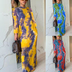 Round-neck Long Printed Dress photo 1