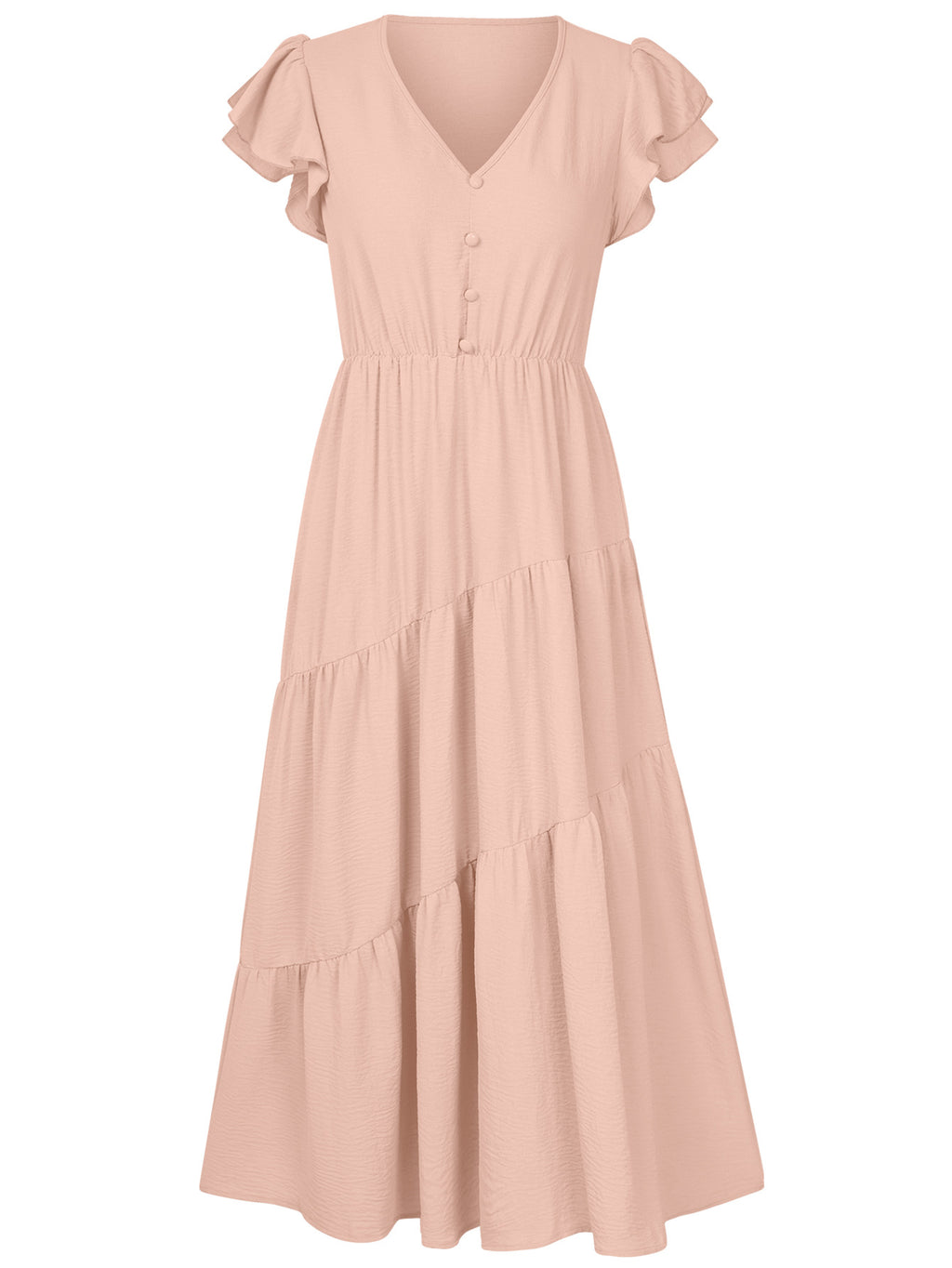 V-neck Ruffle Layered Dress photo 28