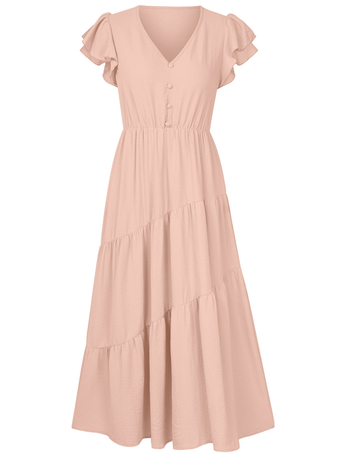 V-neck Ruffle Layered Dress photo 28