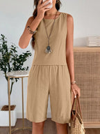 Round Neck Tank Shorts Set (3)