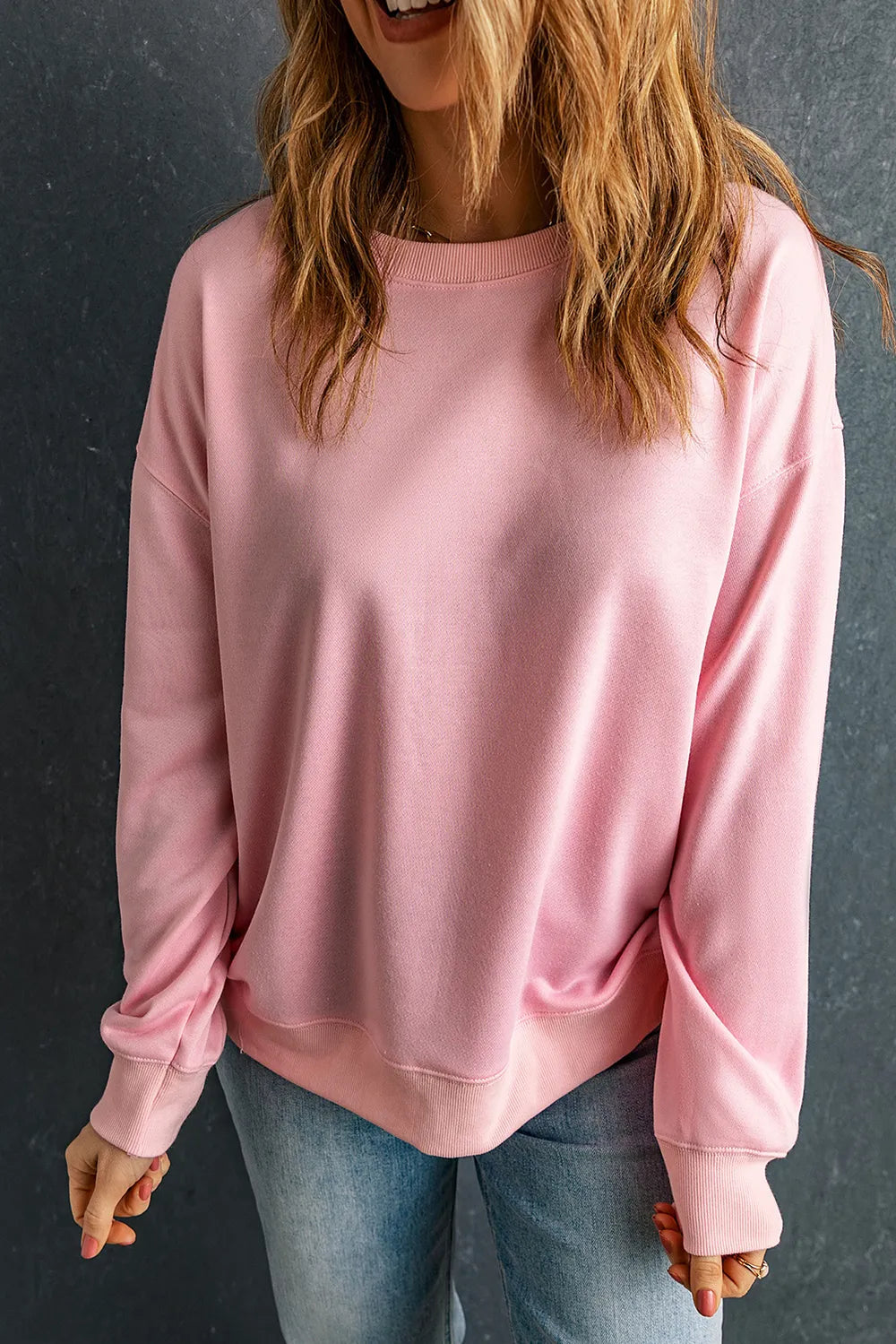 Round Neck Dropped Shoulder Sweatshirt (22)