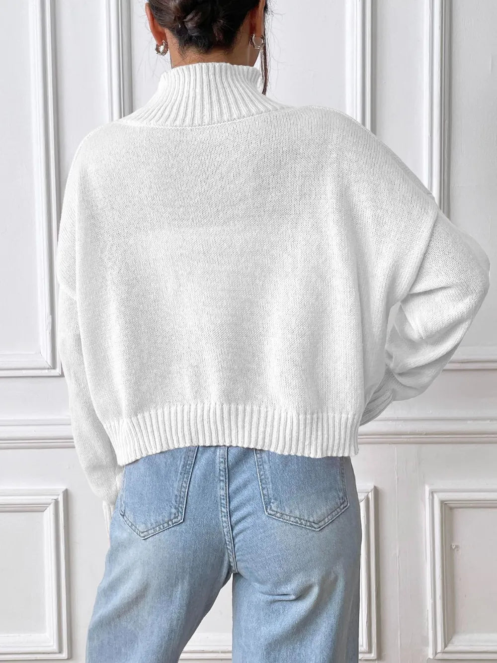 Heart Turtleneck Long Sleeve Sweater (9)