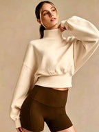Turtleneck Dropped Shoulder Sweatshirt (2)