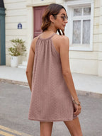 Eyelet Sleeveless Mini Dress (21)