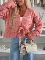 Tie-front Openwork Cardigan (11)