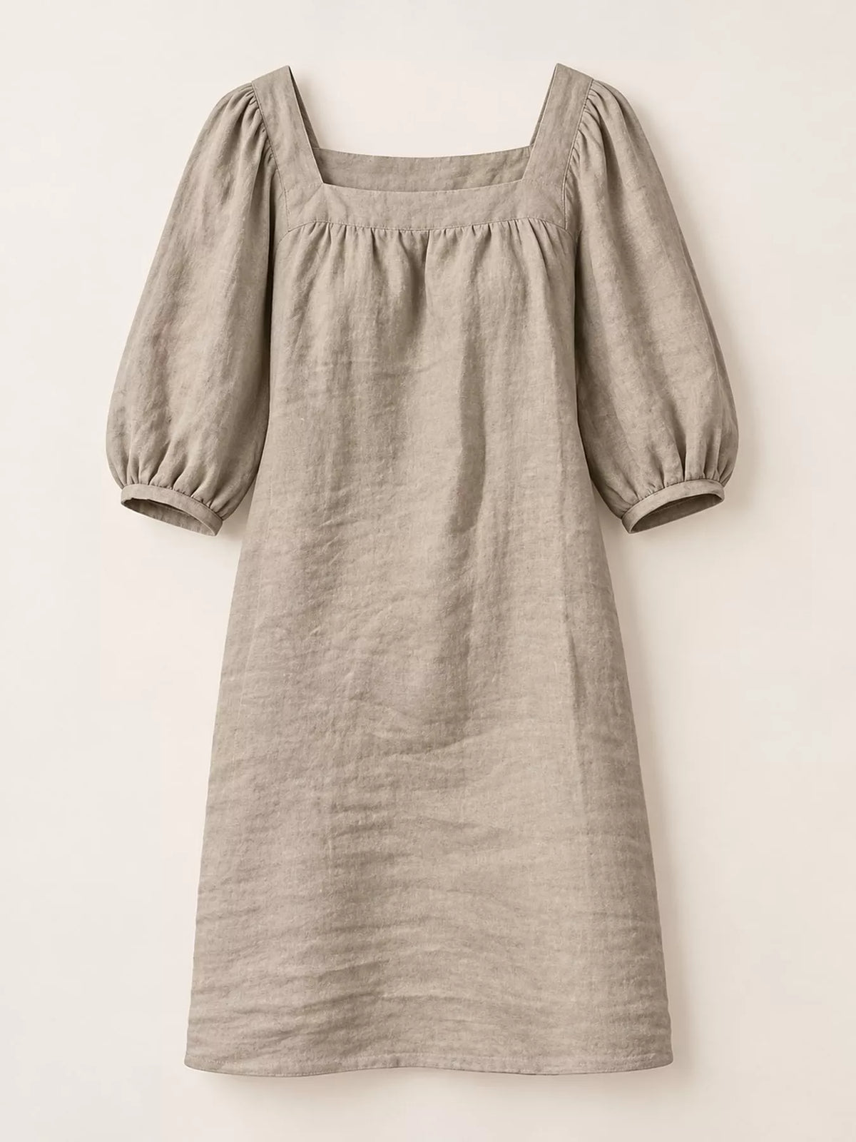 Square Neck Puff Sleeve Mini Dress (8)