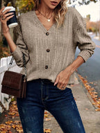 V-neck Long Sleeve T-shirt (3)