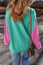 Contrast Round Neck Long Sleeve Sweatshirt (13)