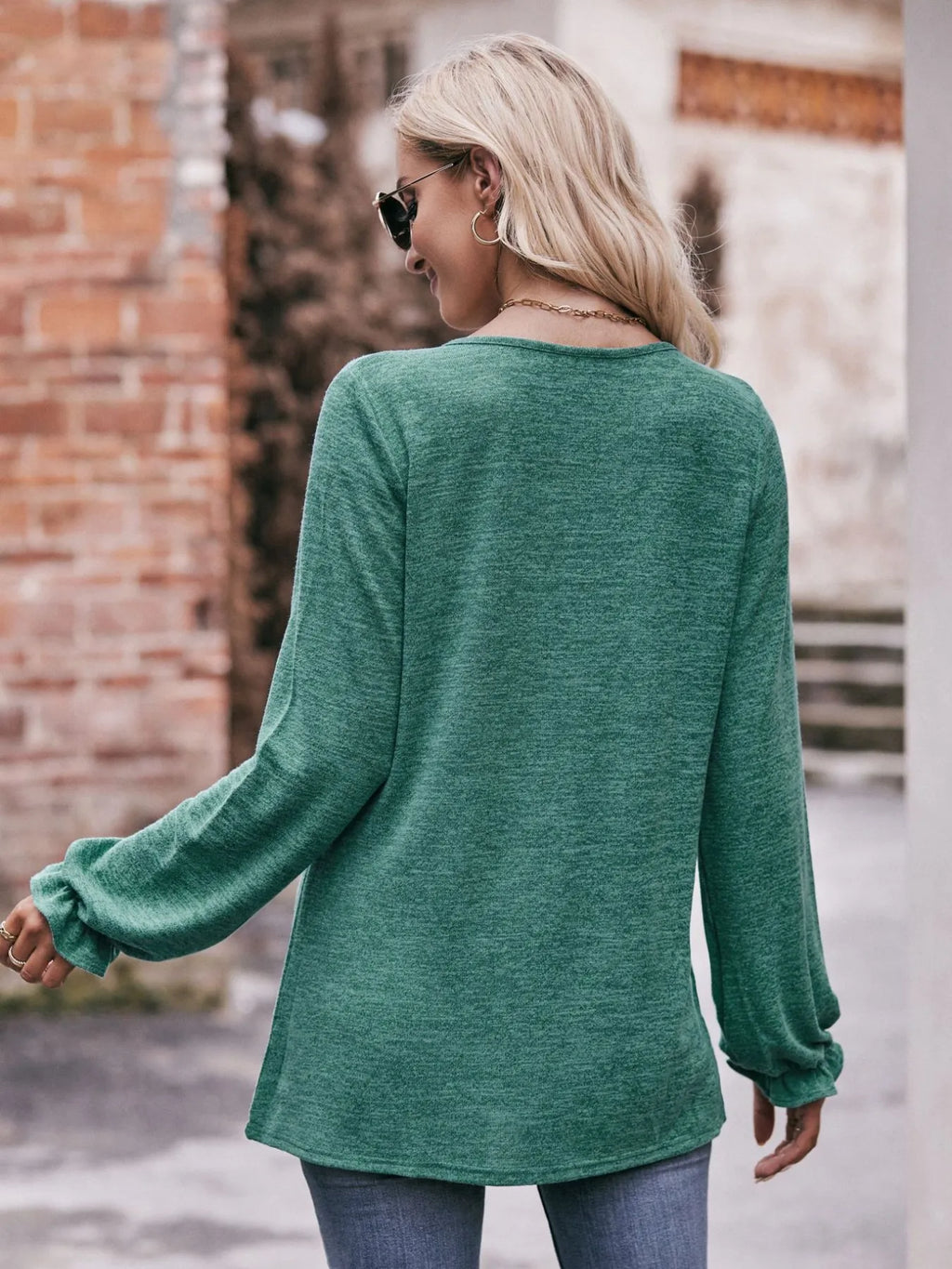 Round Neck Long Sleeve Casual T-shirt (13)