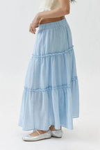 Frill Elastic Waist Skirt (9)