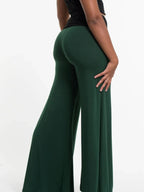 High Waisted Wide Leg Yoga Pants Contrast Waistband (9)