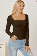 Square Neck Long Sleeve T-shirt (14)