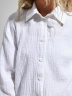 Textured Gauze Button-down Shirt (3)