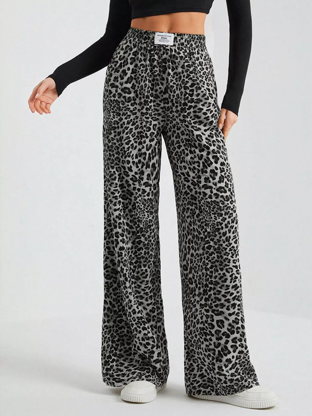 Full Size Leopard Print Wide Leg Pants Plus (2)