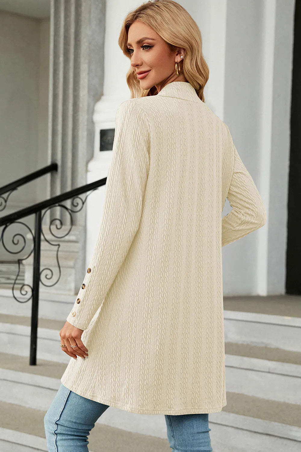 Open Front Long Sleeve Cardigan (34)