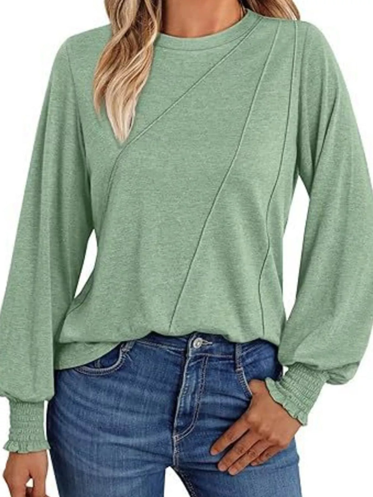 Round Neck Long Sleeve Top (16)