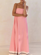 Smocked Printed Tube Maxi Dress (28)