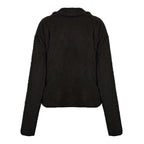 Plush Open Front Dropped Shoulder Jacket (12)
