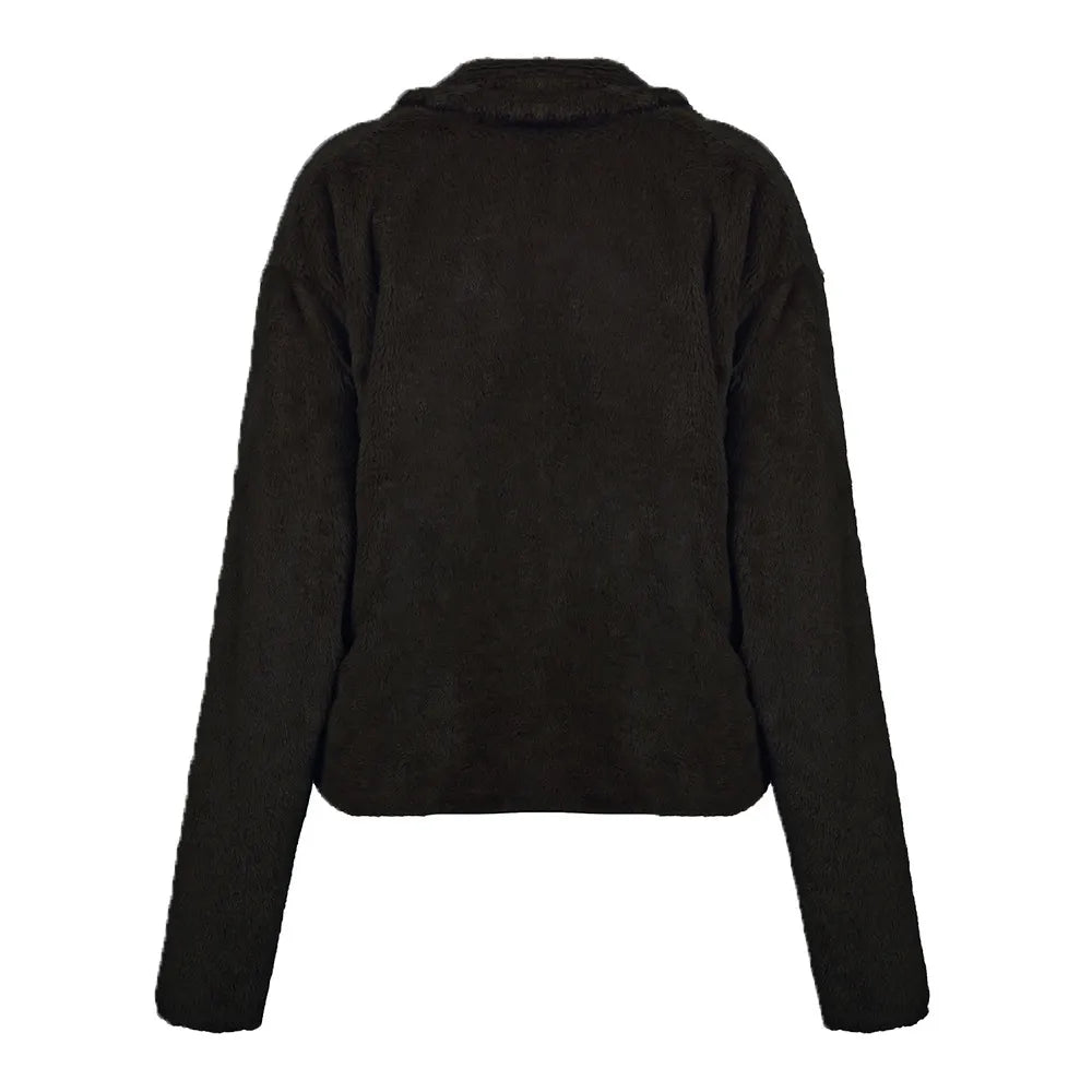 Plush Open Front Dropped Shoulder Jacket (12)