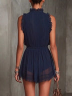 Lace Hem Sleeveless Mini Dress (2)